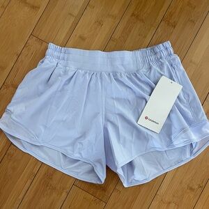 Size 8 lavender LR 4” Lululemon Hotty Hot shorts- NWT
